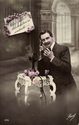 Ak Allo, Allo, Mes meilleurs souhaits, Mann am Telefon, Glückwunsch - 4594632