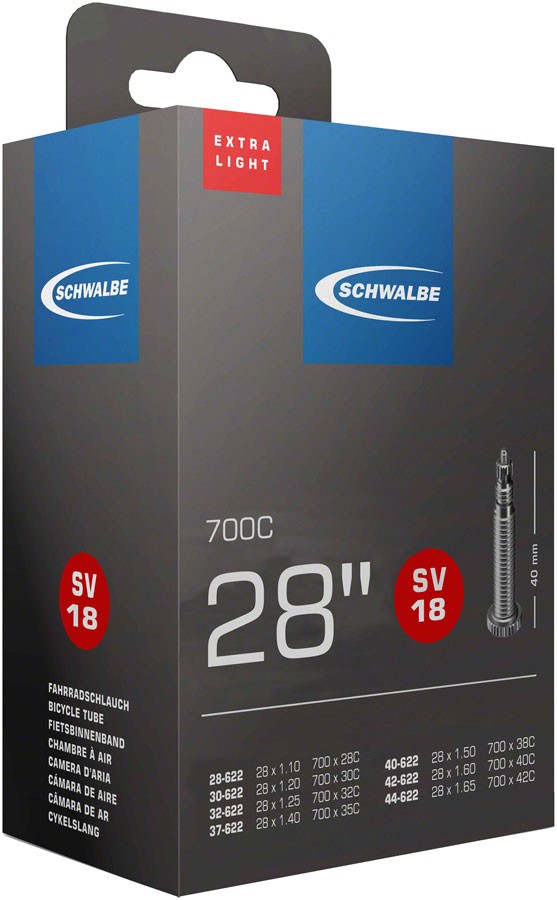Трубка Schwalbe Extra Light Tube - 700 x 28-42 мм, клапан Presta 40 мм