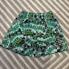 Eric Emanuel Men  s Basic Shorts Medium Butterfly Green Gym Mesh