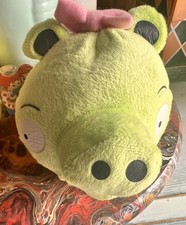 Angry Birds Plush Green Girl Pink Bow 5.5" No Sound