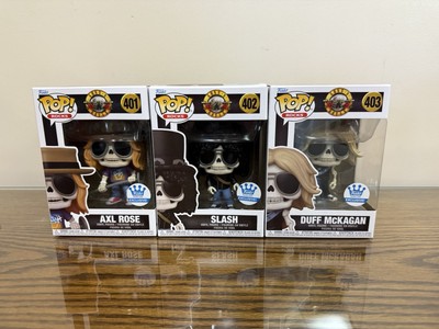 Funko Pop Guns N Roses Skeleton Axl Rose 401 Slash 402 Duff 403  VAULTED SET