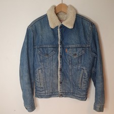 Rare 1980s Levi’s 70608 Orange Tab Sherpa Lined Trucker Chore Jacket Made in USA