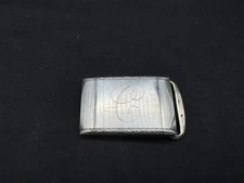Vintage Hickok Sterling Silver Belt Buckle Monogrammed, 19.3 grams