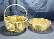 🚨 Juego de dos cestas tejidas de latón macizo DE COLECCIÓN hechas en India 🤯 OFERTA INCREÍBLE 🤩