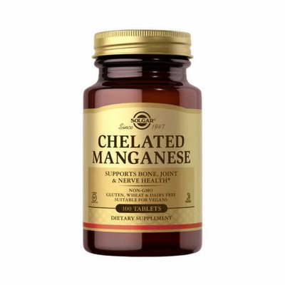 Chelated Manganese Tablets 100 Tabs By Solgar