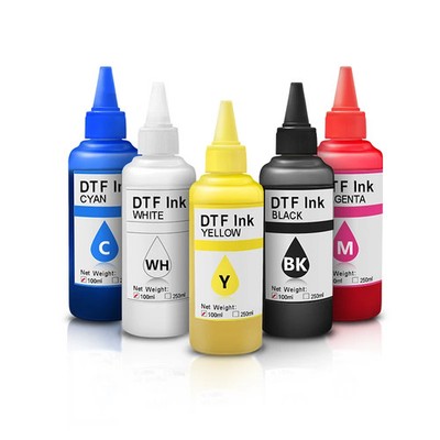 100ML Cmyk WH DTF Ink for Eps L805 L1800 1390 4720 XP600 Printer 5pc/set