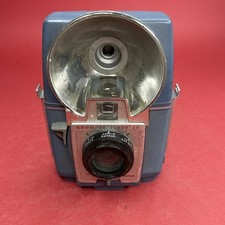 FILM CAMERA - KODAK BROWNIE FLASH 20 - BLUE CHROME NO BULB UNTESTED