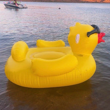 QUANMAKJ Giant Inflatable Rubber Duck Pool Float Adult Lake Tube