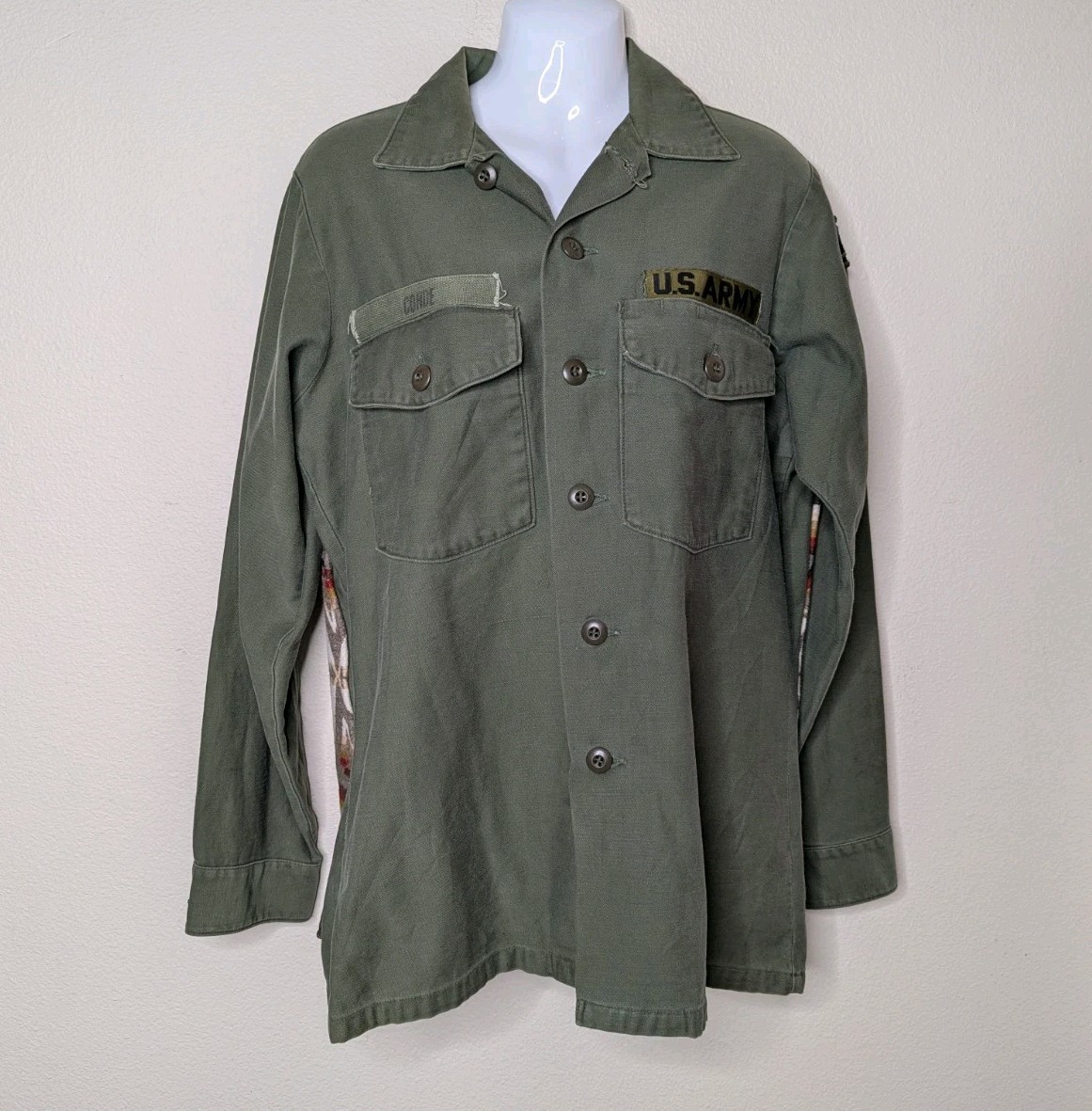Upcycled Pendleton Aztec Native Army Jacket DIY W… - image 7