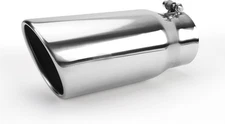 4 to 5 inch exhaust tip, 4" Inlet 5" Outlet 12" Overall Length Stainless Steel