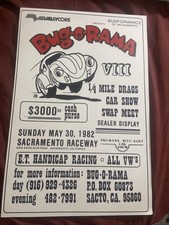 Bugorama 1982 Vw Drag Racing Car Show Sacramento Raceway Show Poster
