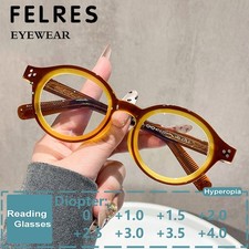 Men Women Oval Blue Light Blocking Reading Glasses Clear Lens Presbyopic Glasses
