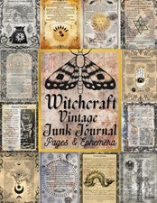 Witchcraft Vintage Junk Journal Pages Ephemera: Grimoire Witch Spell Themed