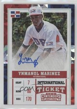 2017 Contenders Draft Picks Cracked Ice Ticket 3/23 Ynmanol Marinez #9 Auto xb2
