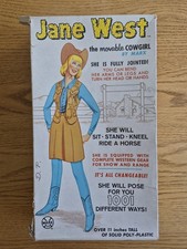 Vintage 1966 Marx Jane West 2067 Action Figure Doll Cowgirl Original Box