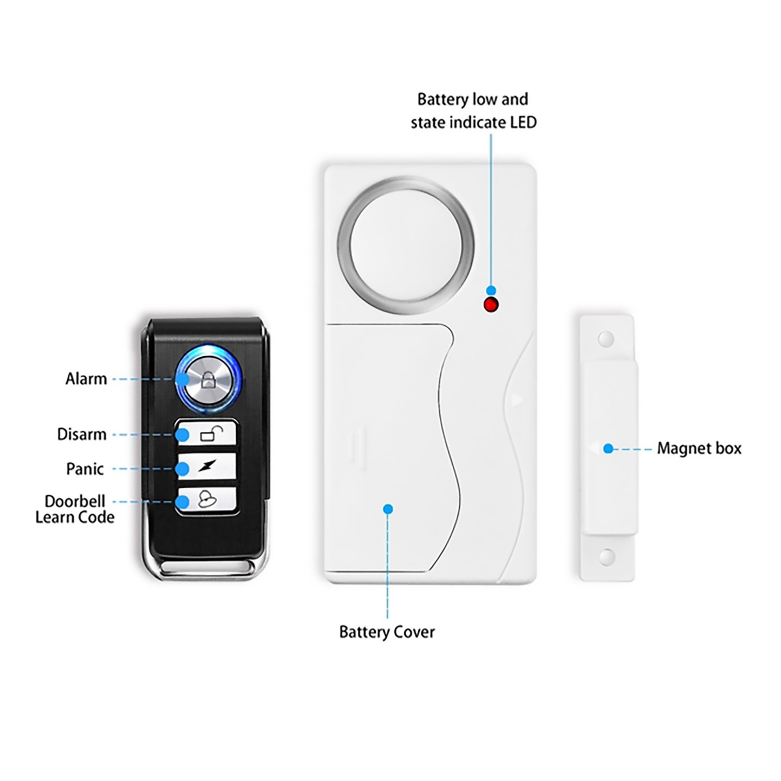 433MHz Door Window Sonsor Entry Home Security Wireless Remote Control Alarm