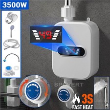 3500W Tankless Hot Water Heater Shower Electric Portable Instant Boiler Bathroom