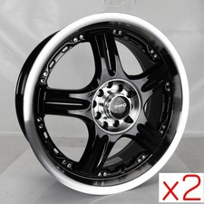 Drag Dr-2 Wheels Gloss Black Machined Lip 17x7 5-100114.3 40 Offset Set Of 2