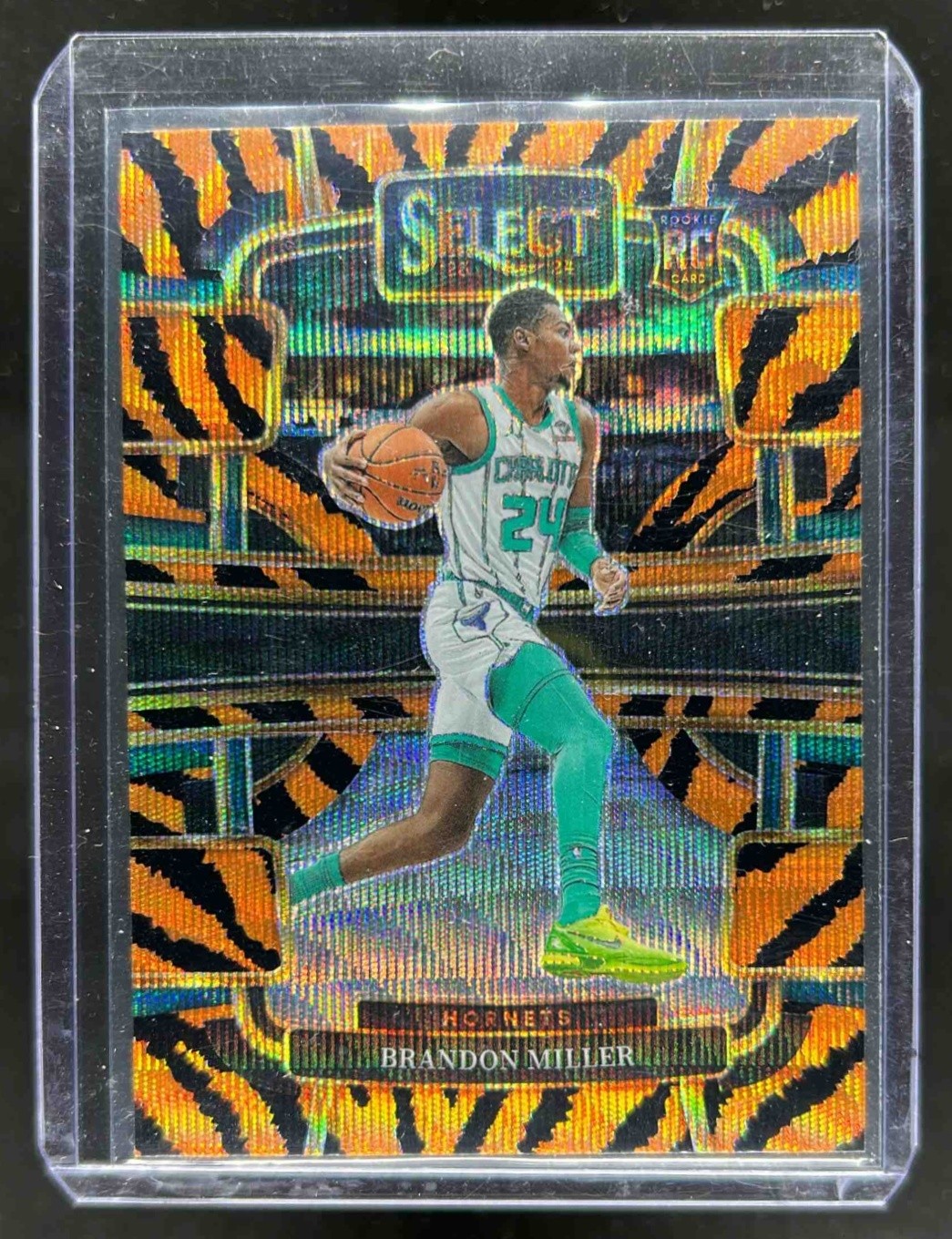 2023-24 Select Brandon Miller SP Tiger Prizm RC Concourse #80 Hornets