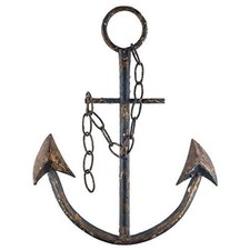 Metal Anchor for Wall Decor - Antique Nautical Decoration for Living Room