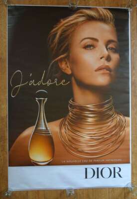 DIOR J'ADORE CHARLIZE THERON perfume original LARGE 6x4 ft BUS SHELTER poster A