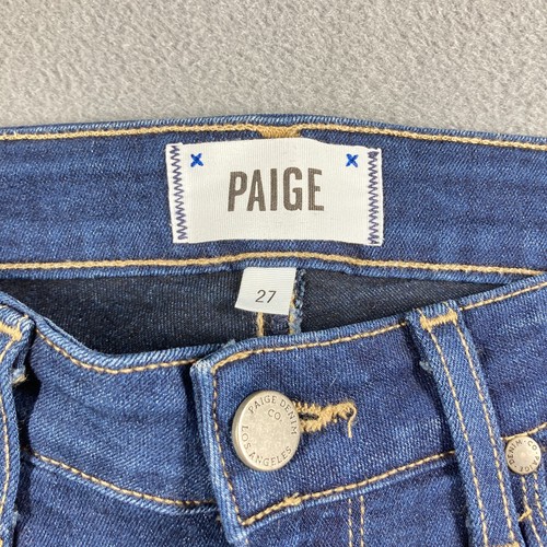Paige Skyline Skinny Jeans Damen Gr. 27 Dark Wash Stretch Blau Denim Hose - Bild 2 von 11