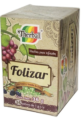 Te Folizar Therbal Mucle zarzaparrilla sauco semilla de uva 72 bolsitas de té - Imagen 4 de 7