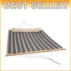 Mountainside Quilted Double Hammock with Spreader Bars - Lightweight & Stylish