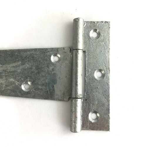 Heavy Duty Tee Hinges Black Galvanised Pack of 3 Garden Shed Gate Stable Doors - Picture 11 of 11