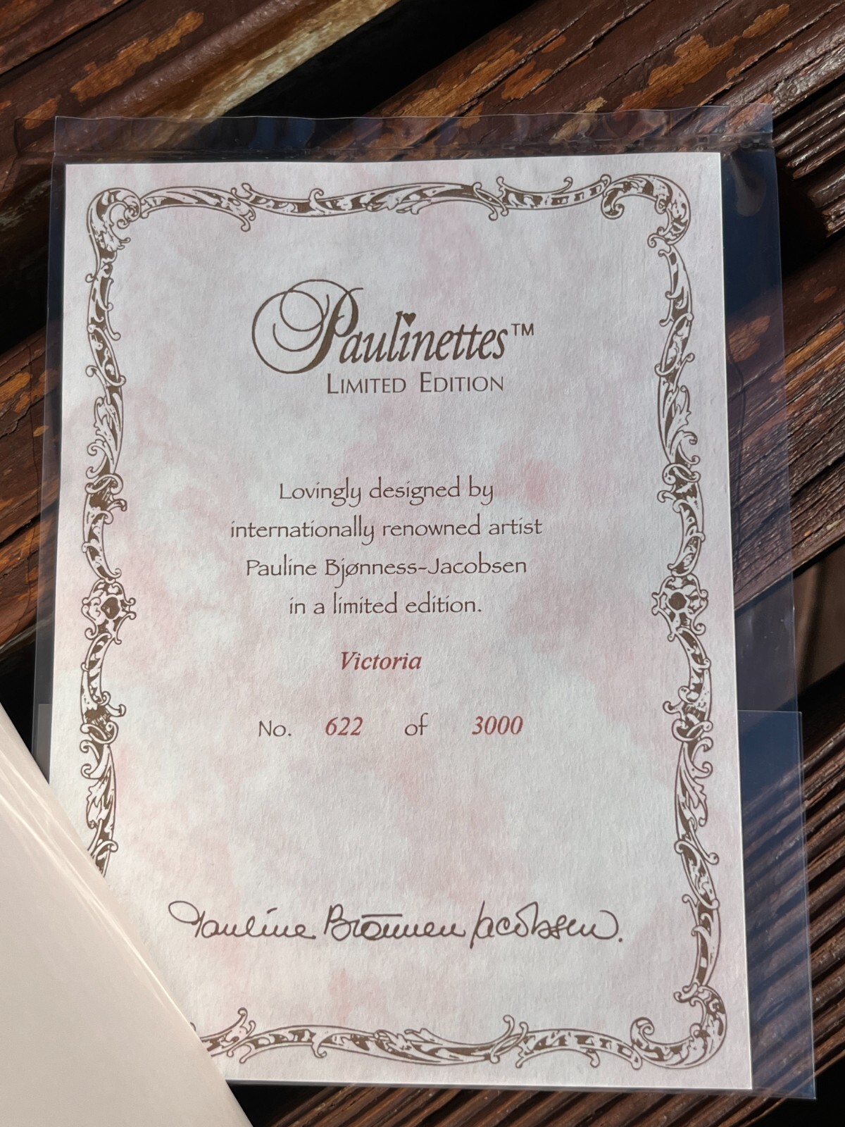 "Victoria" New Doll by Pauline Bjonness Jacobsen LTD 622/