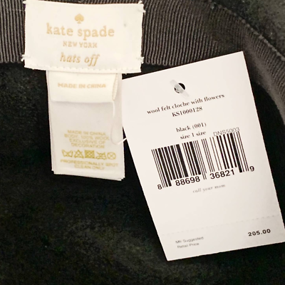 Kate Spade Embellished Felted Wool Cloche | eBay display picture 1