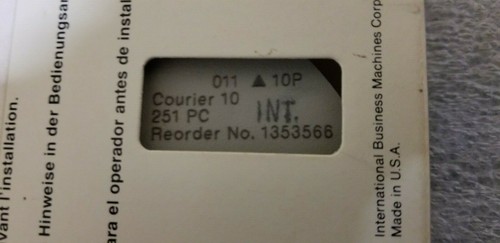 IBM 251PC INTERNATIONAL COURIER 10 PRINTWHEEL NEW - Picture 2 of 2