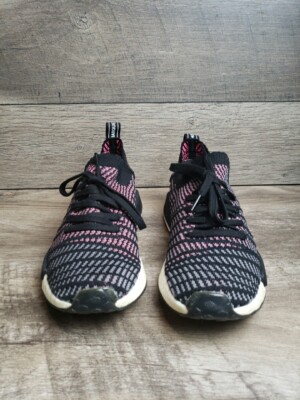 Adidas NMD BOOST R1 Men's SIZE 9 Core Black Solar Pink CQ2386 | eBay