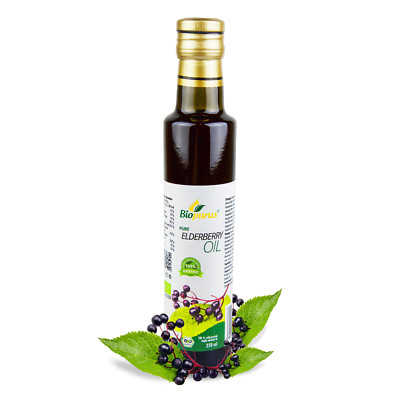 Biopurus zertifiziertes Bio kaltgepresstes Holunderkernöl 250ml