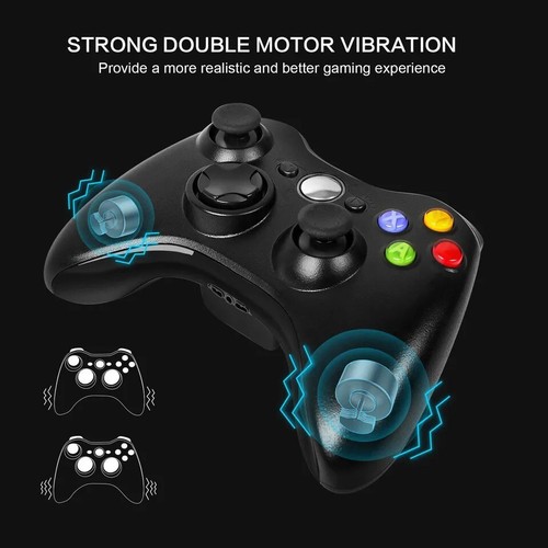 CONTROLLER WIRELESS NERO PER MICROSOFT Xbox 360 - Foto 6 di 15