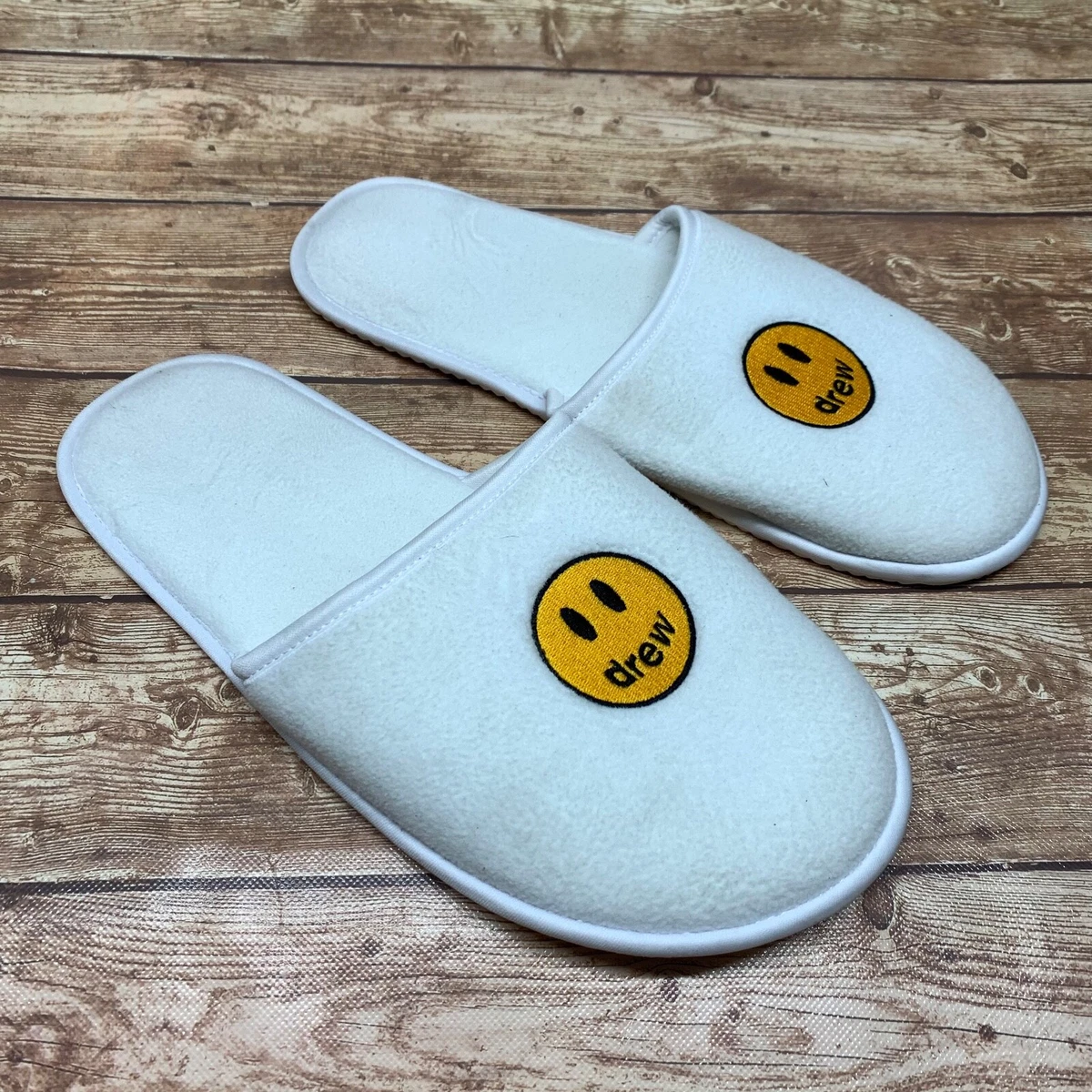 Drew House Mascot Slippers 'White' Size L/XL Fits 9-12 Justin Bieber 2022