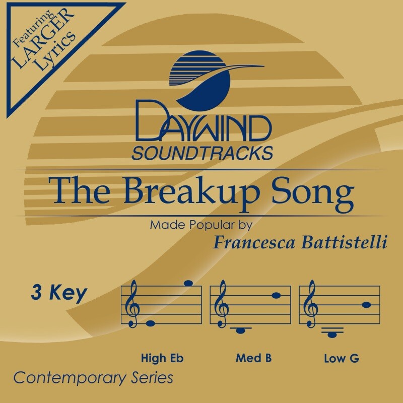 The Breakup Song - Francesca Battistelli - Accompaniment Track
