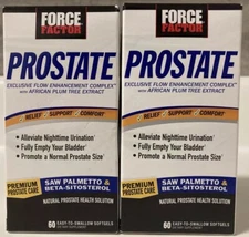 2 Pack Force Factor Prostate 60 softgels each (120 softgels total) 06/26+