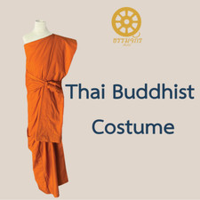 7 Set Of Thai Monk Robe, Theravada Buddhist Monk Robe, Muslin Robe 5 Khandha