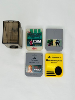 Sony Playstation 1 And 2 8mb Memory Card Yellow Gray 2 Generic Case 4 Total Ebay