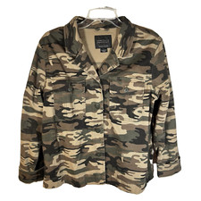 Sanctuary Camo Button Up Jacket Women's Size L