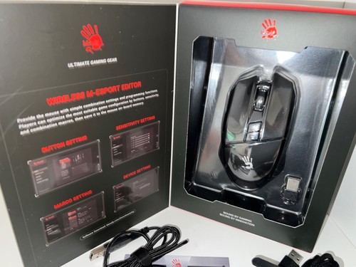 Bloody R36 Ultra Dual Mode Wireless Gaming Mouse COMPLETE 12000 charging cable - Picture 2 of 8
