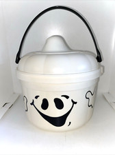 Vintage 1991 Mcdonalds Ghost Halloween Bucket Candy Pail Happy Meal
