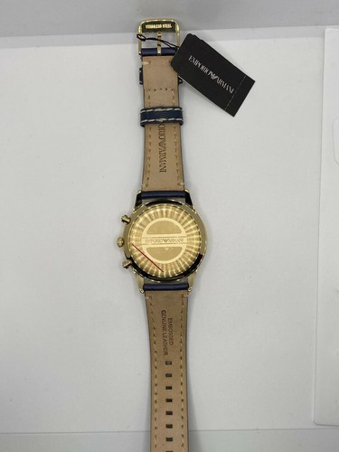 HERRENUHR EMPORIO ARMANI STAHL VERGOLDET UND LEDER AR1862 NEU!! -20% OFF - Bild 6 von 7