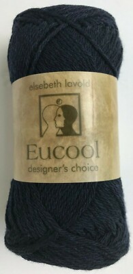 Elsebeth Lavold EUCOOL #21 Navy Blue DK 75% Wool 25% Eucalyptus 50g Yarn