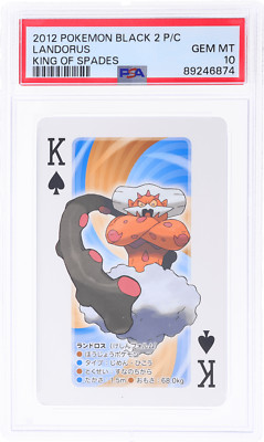 2012 Pokemon Black 2 Playing Cards Landorus King of Spades # PSA