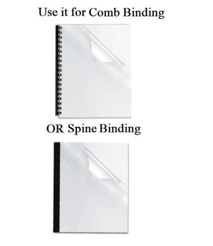 A4 Binding Covers – Clear Transparent, 240 Micron Thickness, Pack of 100 - Picture 4 of 5