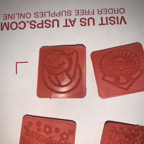 vintage Barney Rubber Stamp Set, 90s - Picture 2 of 6