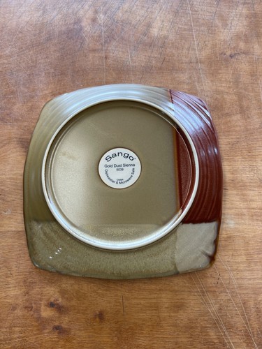 Sango GOLD DUST SIENNA 5039 SQUARE Salad Plate 8" 1 ea 8 available - Picture 2 of 3