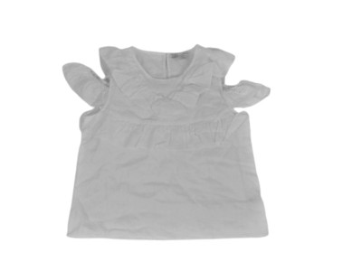 $70 Neiman Marcus Women's White Cold-Shoulder Ruffled Linen Tank Top Size XS
